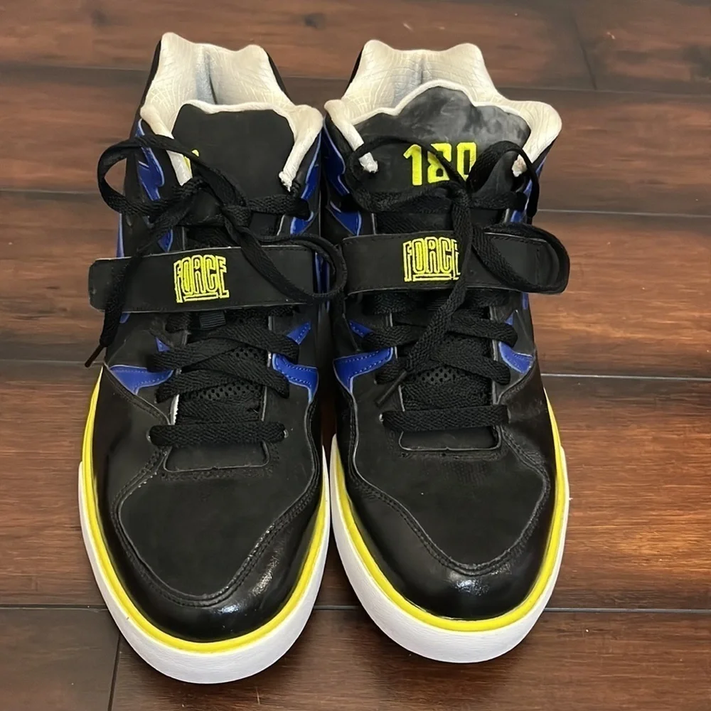 Nike Auto Force 180 Black Neon Green Blue size 12 High‎ Top Sneakers